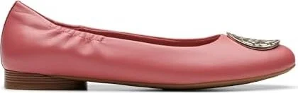 Clarks Loreleigh Ave Women's Flat Shoes Dusty Rose Leather : 9 D - Wide, Leather/Rubber - Image 6