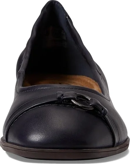 Clarks Lyrical Sky Women's Slippers Navy Leather : 7 D - Wide - Image 2