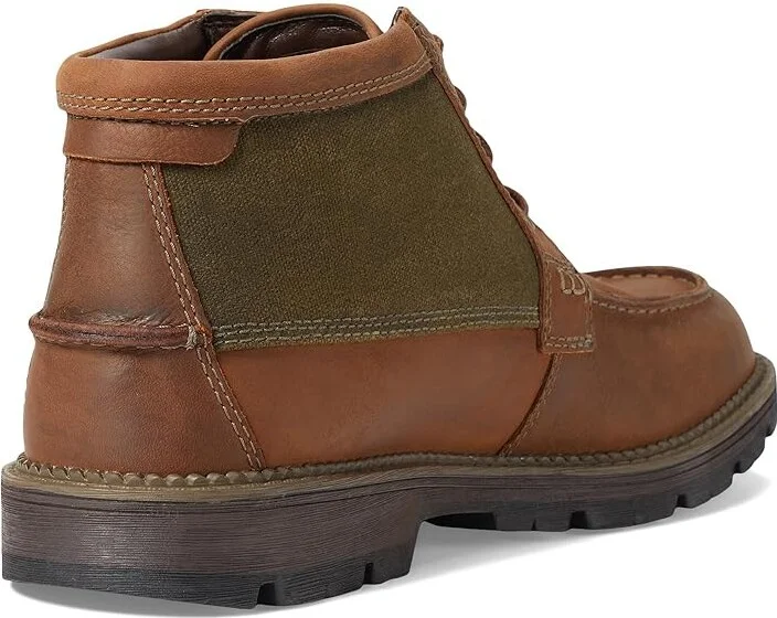 Clarks Maplewalk Moc Men's Boots Brown Combi : 7 D - Medium, Leather/Synthetic/Textile - Image 4