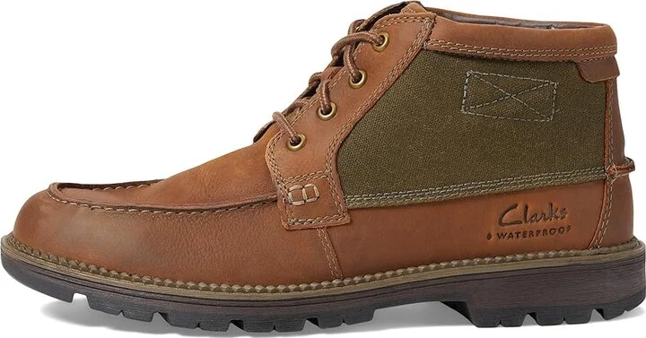 Clarks Maplewalk Moc Men's Boots Brown Combi : 7 D - Medium, Leather/Synthetic/Textile - Image 6