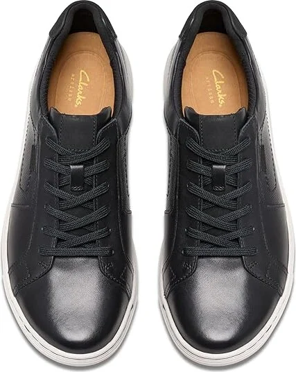 Clarks Mapstone Lace Men's Shoes Black Leather : 13 EE - Wide - Image 2