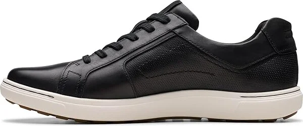 Clarks Mapstone Lace Men's Shoes Black Leather : 13 EE - Wide - Image 6