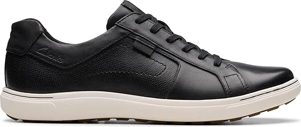 Clarks Mapstone Lace Men's Shoes Black Leather : 13 EE - Wide - Image 7