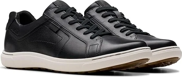 Clarks Mapstone Lace Men's Shoes Black Leather : 13 EE - Wide