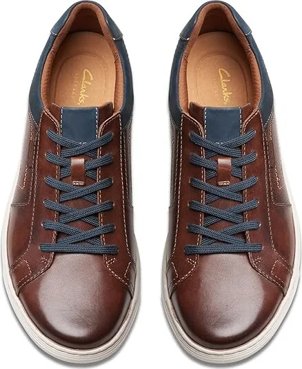 Clarks Mapstone Lace Men's Shoes Mahogany Leather : 7.5 D - Medium - Image 2