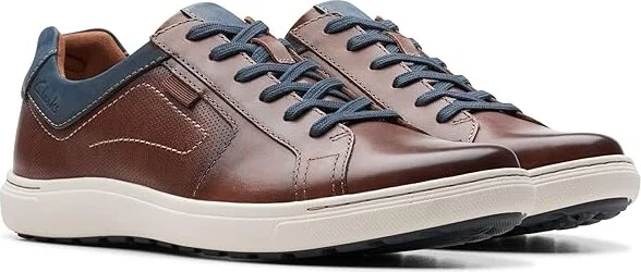 Clarks Mapstone Lace Men's Shoes Mahogany Leather : 7.5 D - Medium