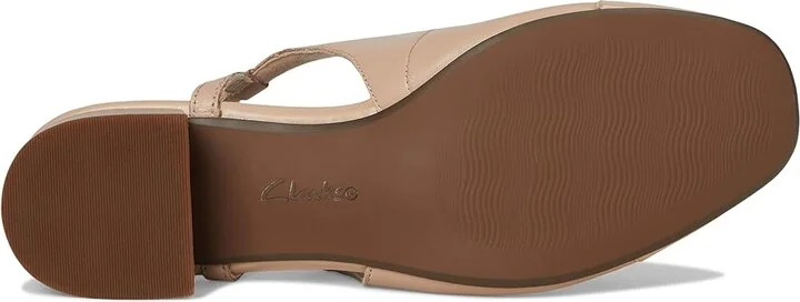 Clarks Marilyn Rose High Women's Heels Beige Combi Leather : 7 D - Wide, Leather/Rubber - Image 3