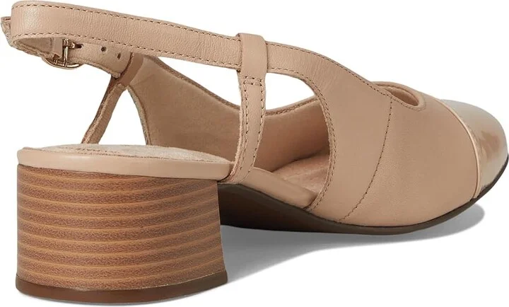 Clarks Marilyn Rose High Women's Heels Beige Combi Leather : 7 D - Wide, Leather/Rubber - Image 4