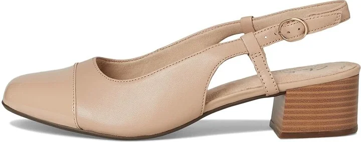 Clarks Marilyn Rose High Women's Heels Beige Combi Leather : 7 D - Wide, Leather/Rubber - Image 6