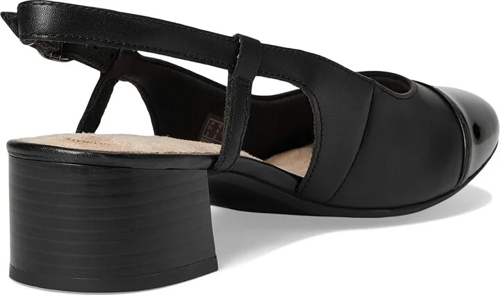 Clarks Marilyn Rose High Women's Heels Black Combi Leather : 7 B - Medium, Leather/Rubber - Image 4