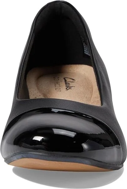 Clarks Marilyn Sara Women's Shoes Black Leather/Synthetic Combination : 5 B - Medium, Synthetic/Leather - Image 2