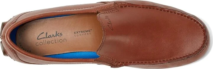 Clarks Markman Plain Men's Shoes Dark Tan Leather : 8.5 D - Medium - Image 2