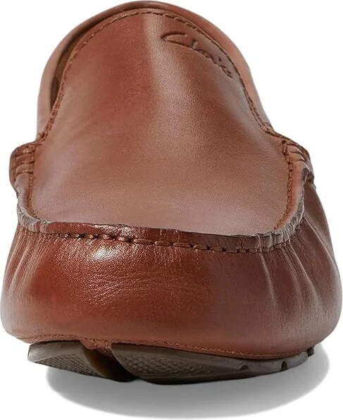 Clarks Markman Plain Men's Shoes Dark Tan Leather : 8.5 D - Medium - Image 5
