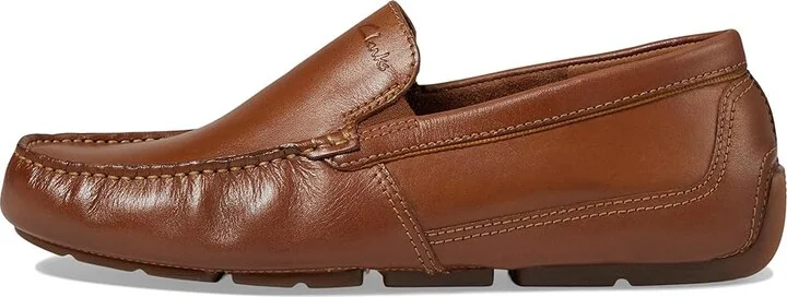 Clarks Markman Plain Men's Shoes Tan Leather : 10 D - Medium - Image 6