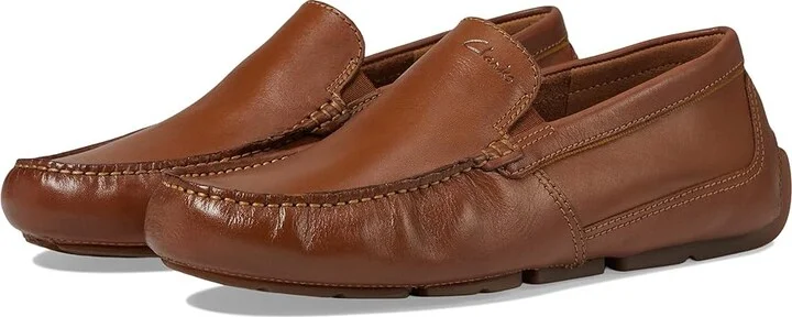 Clarks Markman Plain Men's Shoes Tan Leather : 10 D - Medium