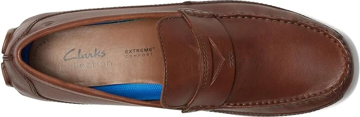 Clarks Markman Way Men's Shoes Dark Tan Leather : 10 D - Medium - Image 2