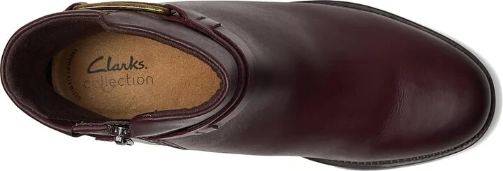 Clarks Maye Bella Women's Boots Bordeaux Leather : 5 B - Medium - Image 2