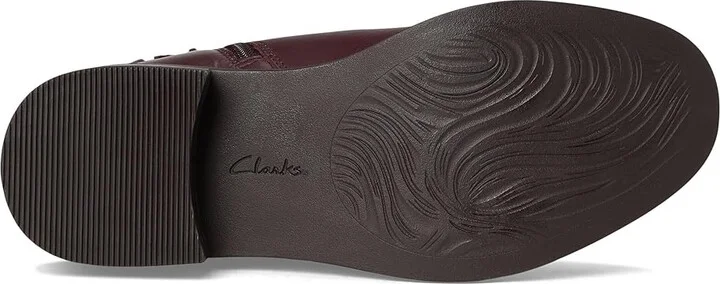 Clarks Maye Bella Women's Boots Bordeaux Leather : 5 B - Medium - Image 3