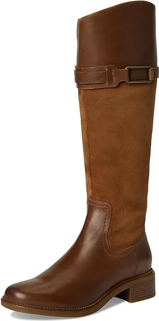 Clarks Maye Carly Women's Boots Tan Leather : 5 B - Medium - Image 5