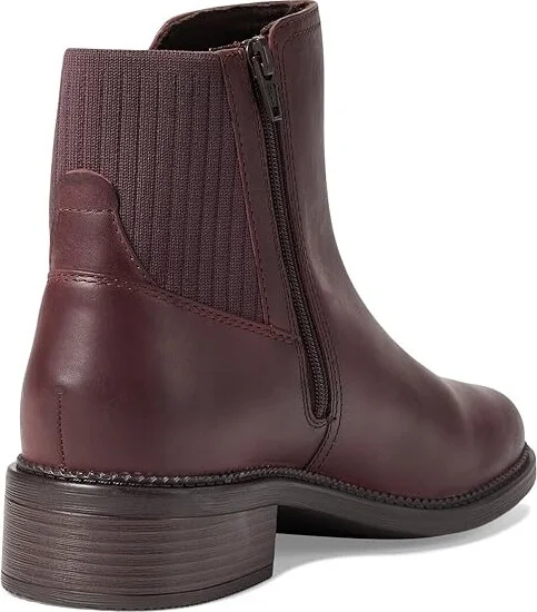 Clarks Maye Palm Women's Boots Bordeaux Leather : 5.5 B - Medium, Leather/Textile - Image 4