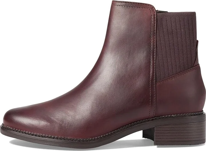 Clarks Maye Palm Women's Boots Bordeaux Leather : 5.5 B - Medium, Leather/Textile - Image 6