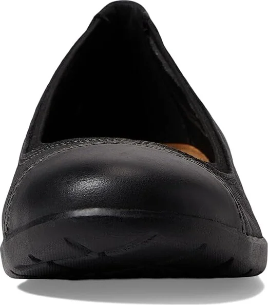 Clarks Meadow Opal Women's Flat Shoes Black Leather : 7 D - Wide - Image 2