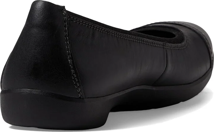 Clarks Meadow Opal Women's Flat Shoes Black Leather : 7 D - Wide - Image 4
