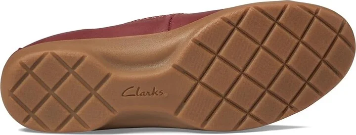 Clarks Meadow Opal Women's Flat Shoes Chestnut Leather : 6 D - Wide - Image 3