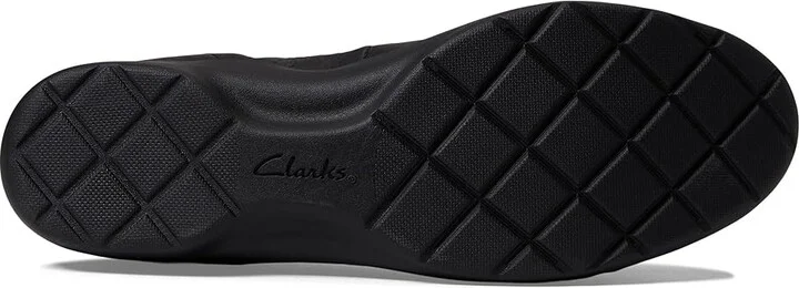 Clarks Meadow Rae Women's Flat Shoes Black Leather : 7.5 B - Medium - Image 3