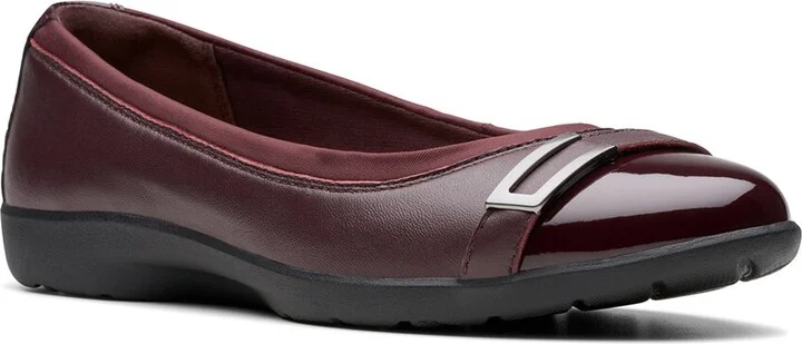 Clarks Meadow Rose Leather Ballet Flat