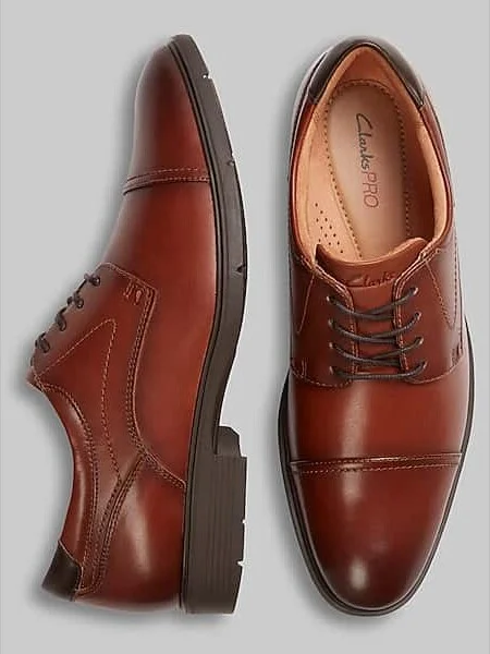 Clarks Men's Eldredge Cap Toe Oxfords Tan