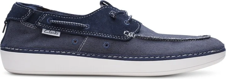 Clarks Men's Higley Tie Slip-On Canvas Boat Shoes - Image 3