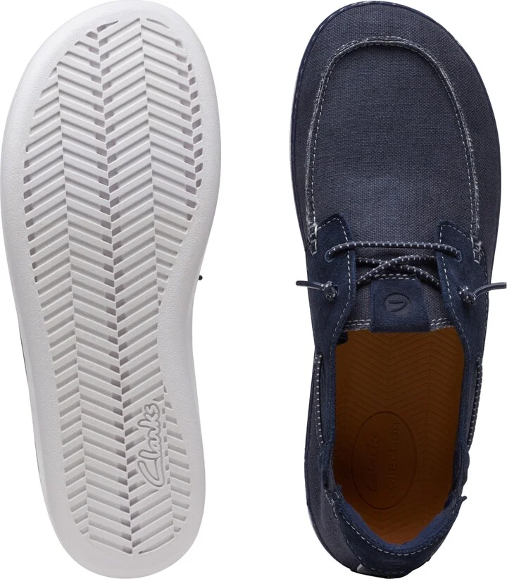 Clarks Men's Higley Tie Slip-On Canvas Boat Shoes - Image 4