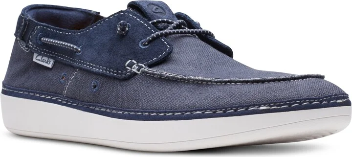 Clarks Men's Higley Tie Slip-On Canvas Boat Shoes