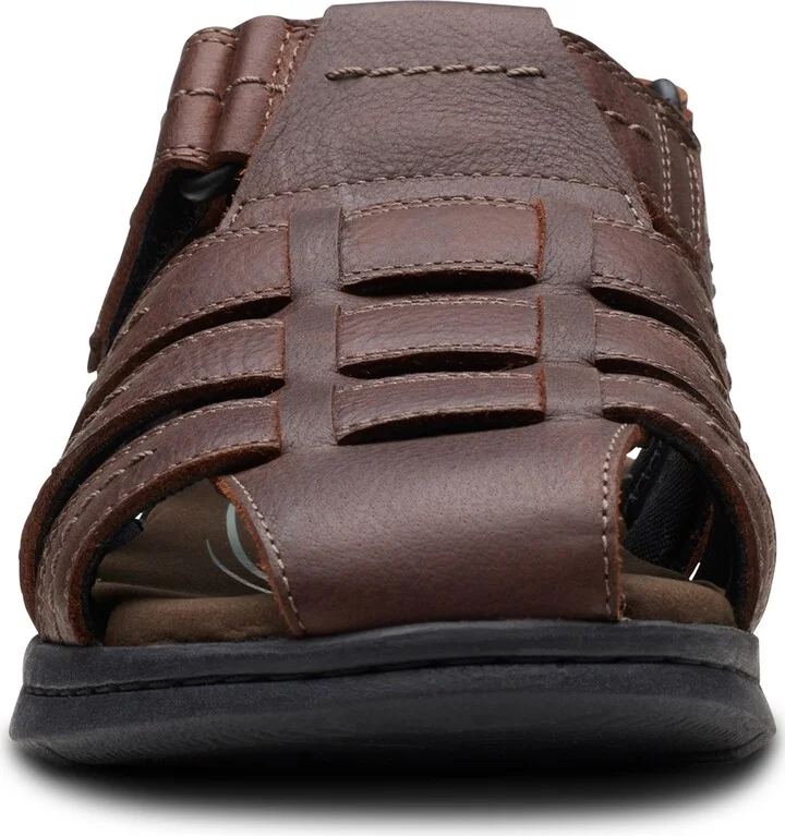 Clarks Men's Walkford Fish Tumbled Leather Sandals - Image 5