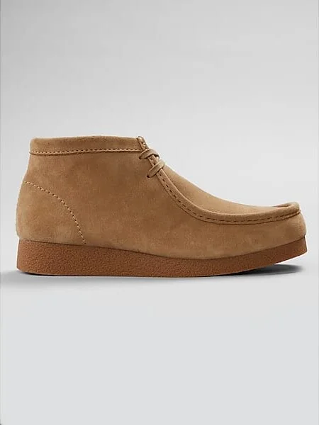 Clarks Men's Wallabee EVO Moc Toe Slip On Boots Dark Sand