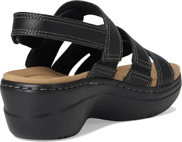 Clarks Merliah 2 Bali Women's Sandals Black Combi Leather : 9 B - Medium, Rubber - Image 4