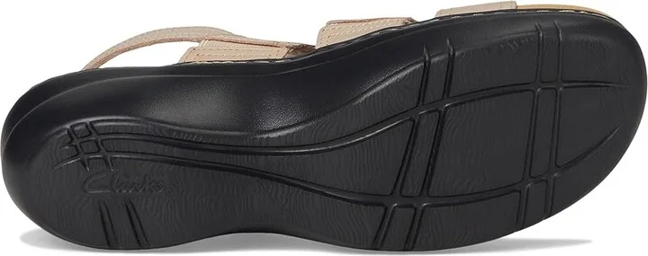 Clarks Merliah 2 Bali Women's Sandals Sand Combi Leather : 10 B - Medium, Rubber - Image 3