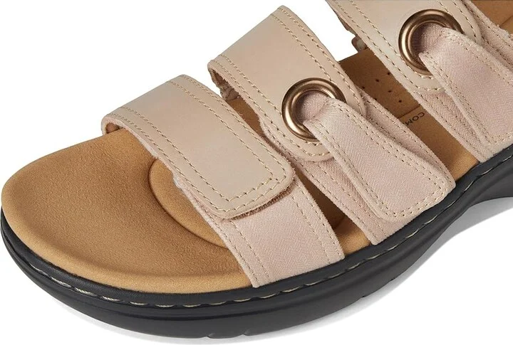Clarks Merliah 2 Bali Women's Sandals Sand Combi Leather : 10 B - Medium, Rubber - Image 7