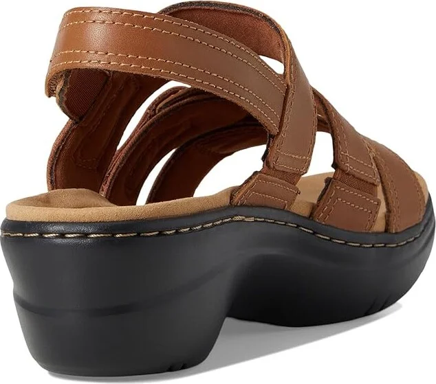 Clarks Merliah 2 Bali Women's Sandals Tan Combi Leather : 8 A - Narrow, Rubber - Image 4