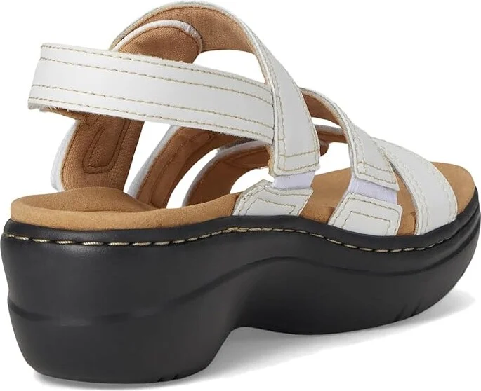 Clarks Merliah 2 Bali Women's Sandals White Combi Leather : 10 D - Wide, Rubber - Image 4