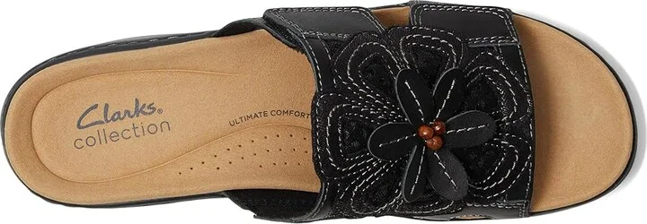 Clarks Merliah 2 Belle Women's Sandals Black Combi Leather : 8.5 D - Wide, Synthetic - Image 2