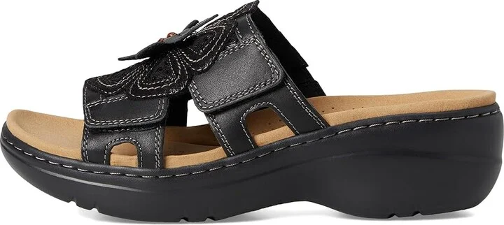 Clarks Merliah 2 Belle Women's Sandals Black Combi Leather : 8.5 D - Wide, Synthetic - Image 6