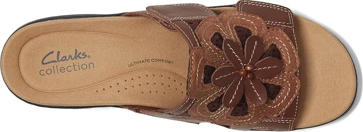 Clarks Merliah 2 Belle Women's Sandals Brown Leather : 9.5 A - Narrow, Synthetic - Image 2