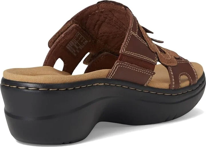 Clarks Merliah 2 Belle Women's Sandals Brown Leather : 9.5 A - Narrow, Synthetic - Image 4