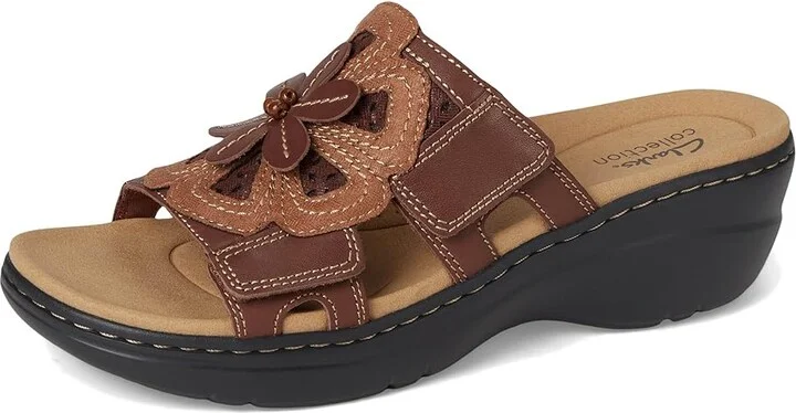 Clarks Merliah 2 Belle Women's Sandals Brown Leather : 9.5 A - Narrow, Synthetic - Image 5
