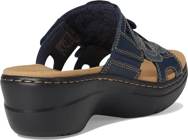 Clarks Merliah 2 Belle Women's Sandals Navy Leather : 12 A - Narrow, Synthetic - Image 4