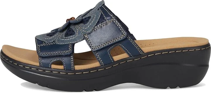 Clarks Merliah 2 Belle Women's Sandals Navy Leather : 12 A - Narrow, Synthetic - Image 6