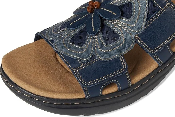 Clarks Merliah 2 Belle Women's Sandals Navy Leather : 12 A - Narrow, Synthetic - Image 7