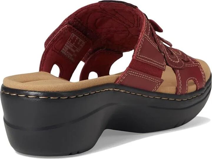 Clarks Merliah 2 Belle Women's Sandals Red Combi Leather : 10 D - Wide, Synthetic - Image 4